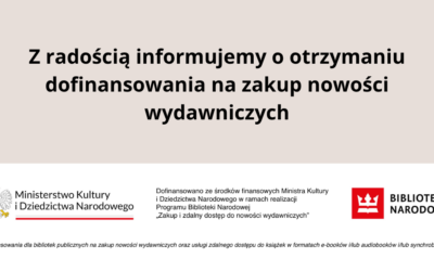 Pieniądze na książki